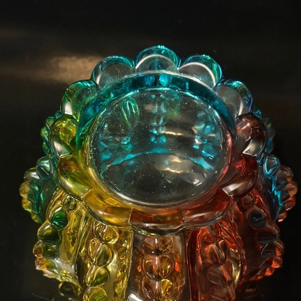 Vintage Carnival Hobnail glass Candy Dish trinket jar - Picture 6 of 16
